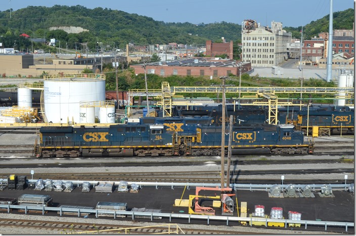 CSX SD40-3 4048 with 144. Queensgate OH.